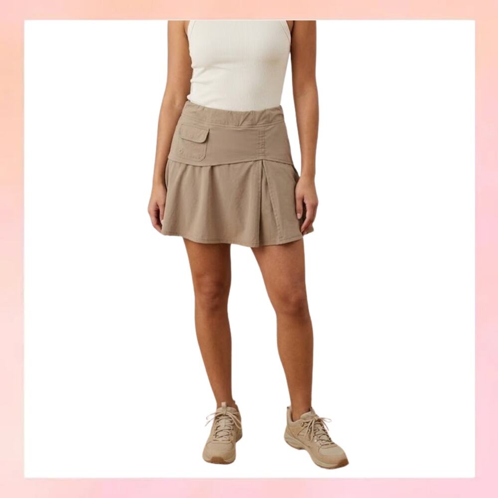 Athleta Brown Khaki Active Skort with Cargo Pocket - Size 4